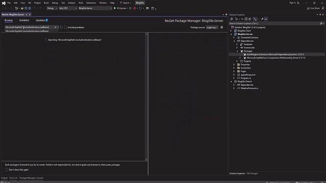 Creating project and installing packages | Build Dynamic Blogsite using Blazor Webassembly смотреть онлайн