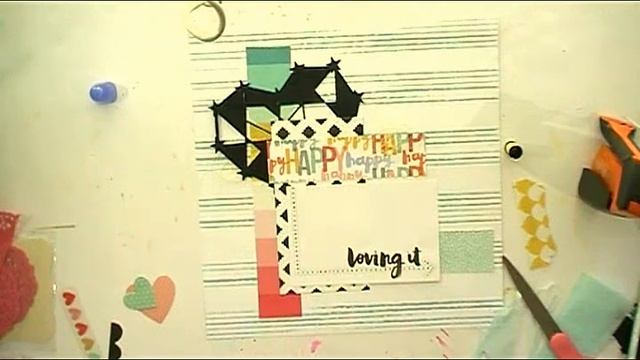 Scrapbooking Process Video- August Hip Kits!! Crate Paper, Amy Tangerine, Dear Lizzy! смотреть онлайн