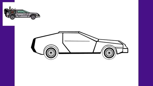Back To The Future DeLorean - How to draw смотреть онлайн
