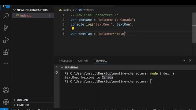 How to add newline character in JavaScript String смотреть онлайн