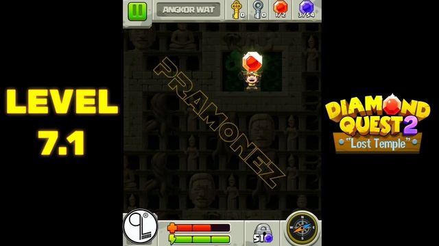 Diamond Quest 2: Lost Temple - Angkor Wat All Stages 1-10 | All Gems And Diamonds