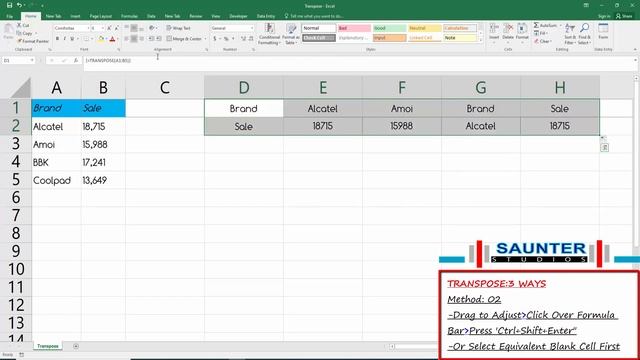 Perform Transpose in three ways II create transpose excel смотреть онлайн