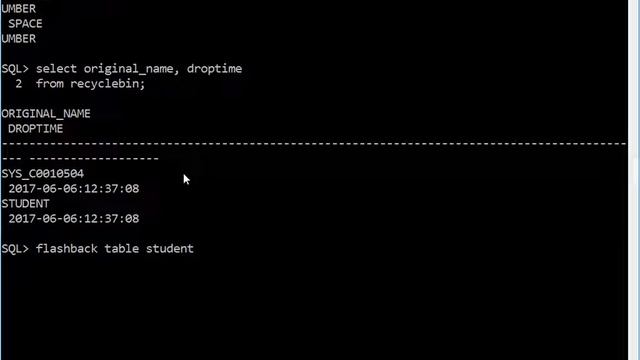 Drop Table and Flashback Table Statements смотреть онлайн