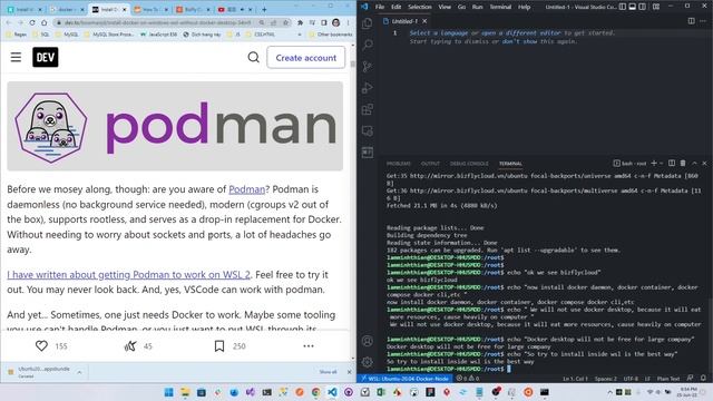 [Without Docker Desktop] Install Docker Daemon inside WSL2 смотреть онлайн