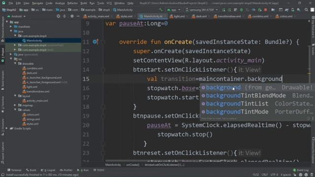 StopWatch App In Kotlin - 2 • Designing The App / Implementing Transition Drawable • In Hindi смотреть онлайн