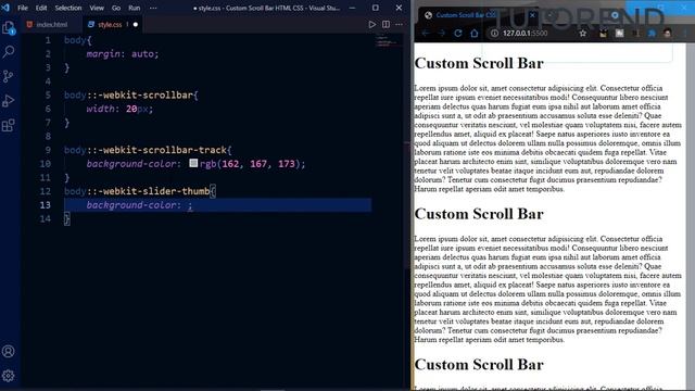 Custom Scroll Bar CSS only смотреть онлайн
