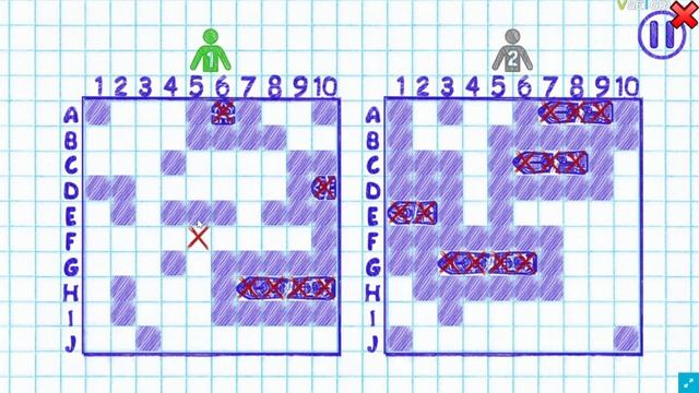 Игра Морской Бой на Бумаге!! смотреть онлайн