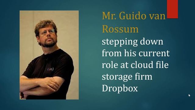 Guido Van Rossum Announces Retirement смотреть онлайн