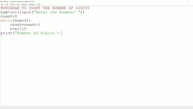 || 47 || Python program to count the no. of Digits | Number of digits in a number | Digits count смотреть онлайн