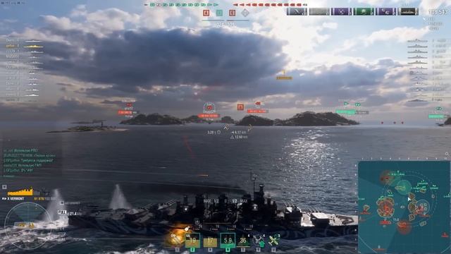 ЛИНКОР VERMONT ? ПОСЛЕ ПЕРЕЗАПУСКА СТАЛ ОГОНЬ ⚓ World of Warships смотреть онлайн