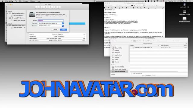 How to Format a Mac Disk Drive - Mac OS X El Capitan смотреть онлайн