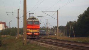 ЧС4Т-452 (+ЧС4Т-665) с поездом №25 Москва - Минск