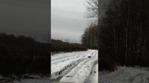 Зоти т600 на проселочной дороге зимой.