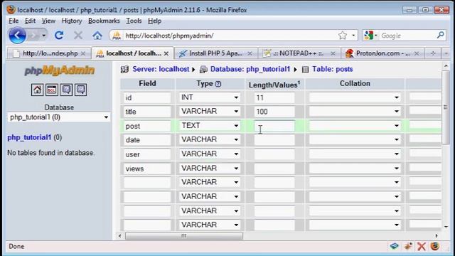 PHP News Site Tutorial: Part 1-Mysql Setup смотреть онлайн
