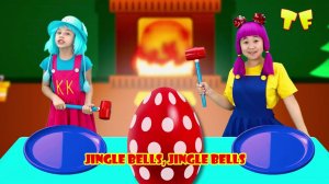 Санта -цветные яйца Открывают песню + больше детских рифм и детские песни от Tutti Frutti