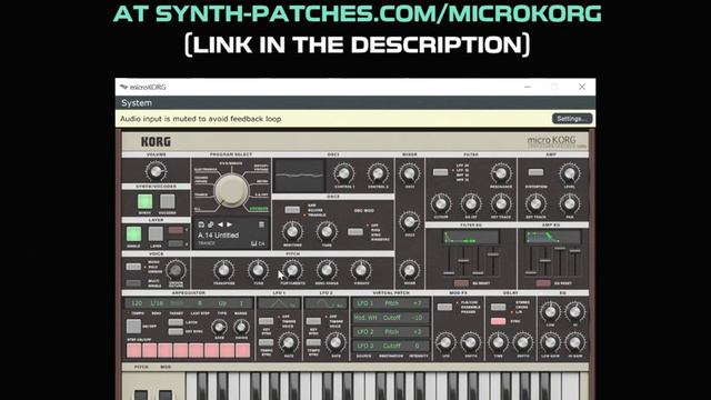 MicroKorg VST Plugin for DAW - Uploading and Testing Patches - Tutorial and Demo смотреть онлайн
