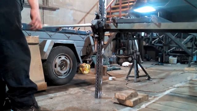 Самодельный ХайДжек для подъема эстакады. смотреть онлайн