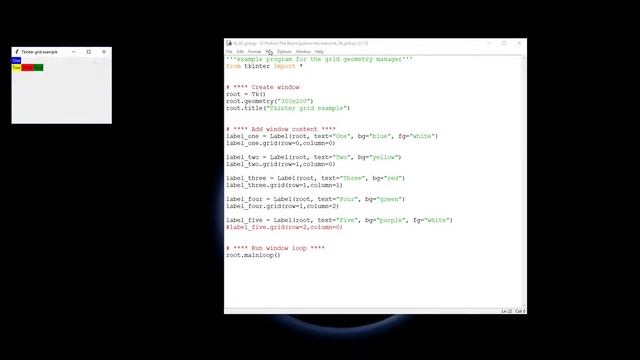 Tkinter Basics - Grid Geometry Manager смотреть онлайн