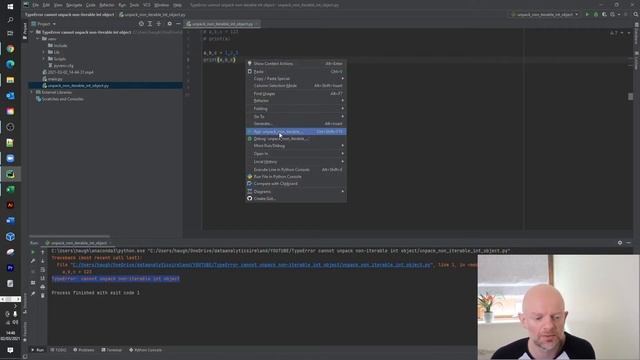 How to Fix Type Error: Cannot Unpack Non-Iterable Int Object смотреть онлайн