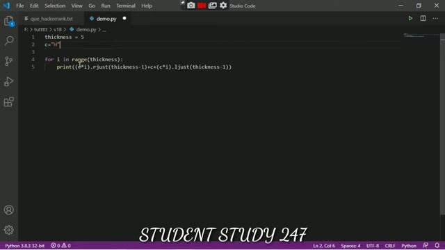 HackerRank problem 18||(.ljust .rjust and .center)||python with HackerRank solutions||Text Alignmen смотреть онлайн