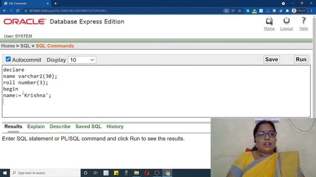 PL/SQL program using variables смотреть онлайн
