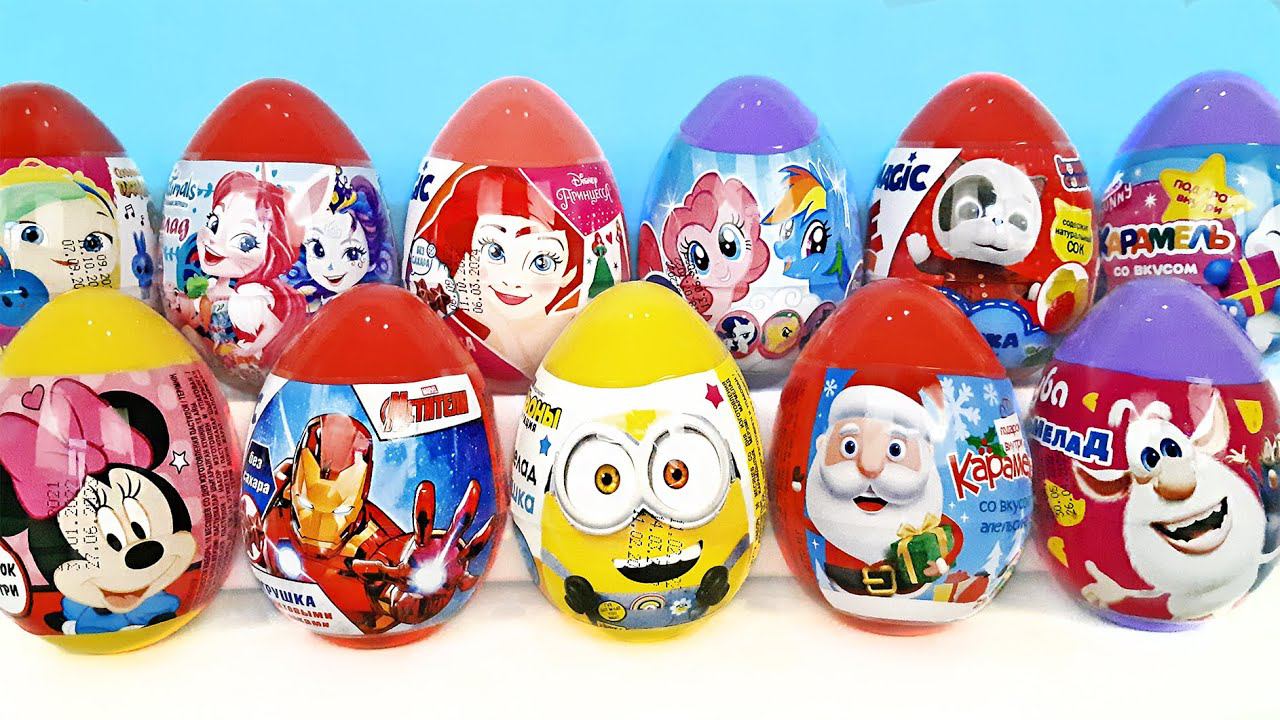 ПЛАСТИКОВЫЕ ЯЙЦА СЮРПРИЗЫ! Мстители Marvel, Буба, Миньоны, Кошечки Собачки Kinder Surprise unboxing смотреть онлайн