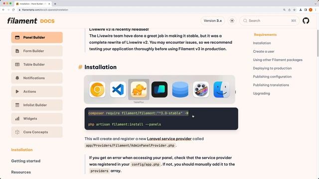 Laravel Install FilamentPHP - Filament V3 Tutorial смотреть онлайн