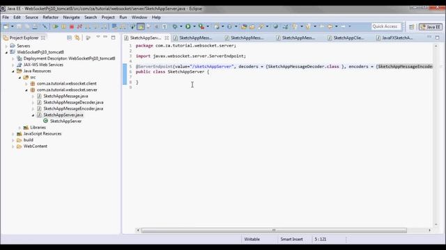 WebSocket JavaFX Sketch App. Tutorial (Tomcat 8 + Java 8) смотреть онлайн