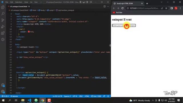 Oninput event in JavaScript in Bangla Tutorial | Part - 75 смотреть онлайн