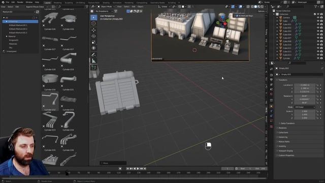 Creating Industrial Kitbash - Midjourney to 3D model using Blender смотреть онлайн