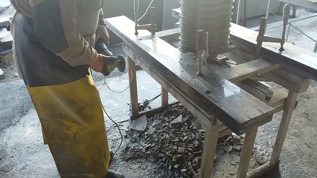 Полировка торцов плит для памятников из гранита смотреть онлайн