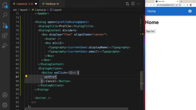 #09 React + MUI | Profile + Sign Out Dialog смотреть онлайн