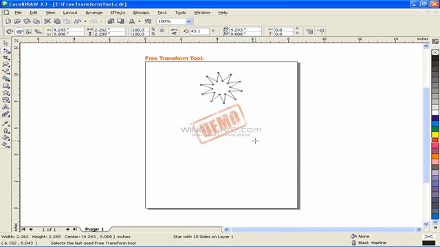 Free Transform Tool in CorelDRAW X3 HD смотреть онлайн