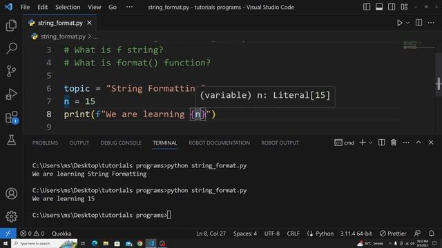9 - String Formatting in Python (Urdu/Hindi) смотреть онлайн