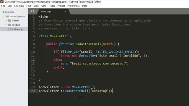 PHP Orientado a Objetos - #15 Tratamento de Exceções смотреть онлайн