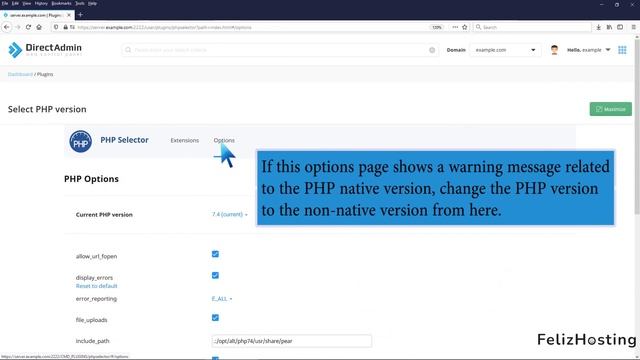 How to Increase PHP's upload max filesize value using CloudLinux Selector in DirectAdmin FelizHos смотреть онлайн