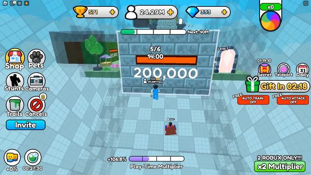 😎РОБЛОКС НО ОДИН КЛИК ЭТО ОДИН ПОДПИСЧИК! ШЕДИ ROBLOX Viral Simulator смотреть онлайн