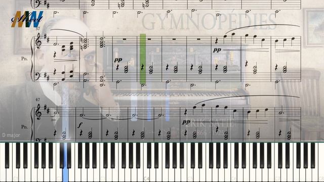 Erik Satie. Gymnopédie Nº1(Sheet Music & Piano Tutorial) смотреть онлайн