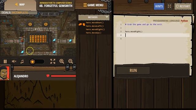 Code Combat Forgetful Gemsmith - Level 4B Python Tutorial with Solution смотреть онлайн