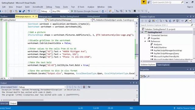Create Excel file in ASP.NET смотреть онлайн