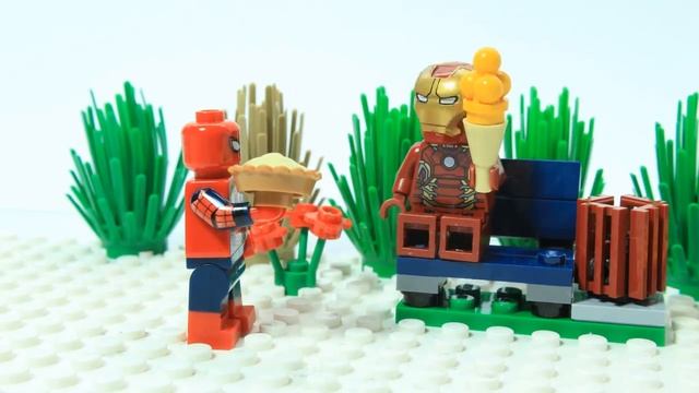 Lego Batman and Iron Man Brick Building Mosaics Superhero Fun Animation смотреть онлайн