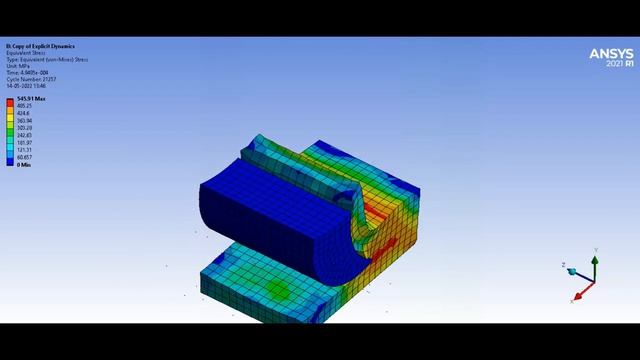 Finite Element Analysis of Cutting Process using Ansys Explicit Dynamics смотреть онлайн