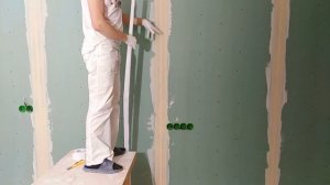 Заделка швов гипсокартона #кнауф #гипсокартон #унифлот