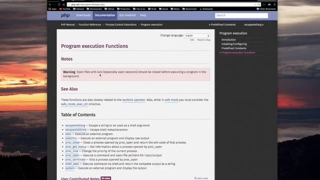 program execution functions in php смотреть онлайн