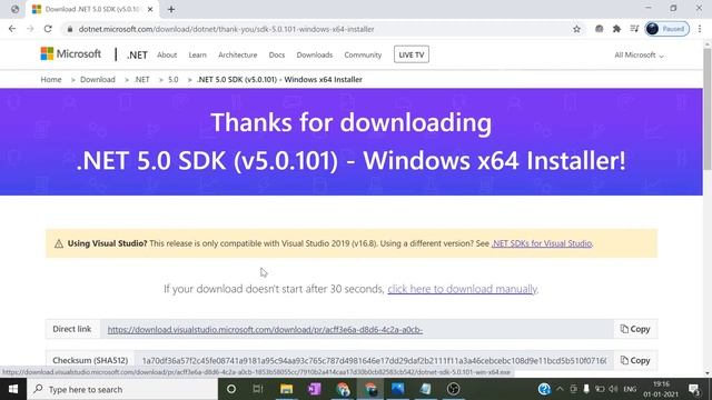 How To Install Dotnet 5.0 (.net, Asp.net) Core On Windows ✅