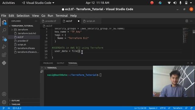 How to Bootstrap EC2 Instance with user data script in Terraform | Terraform userdata example смотреть онлайн