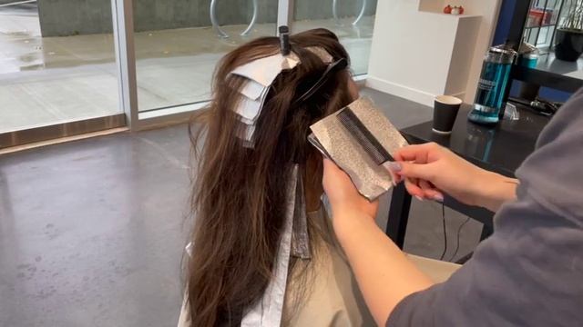 Brunette Balayage Tutorial for Hairdressers - long hair highlights toner formula смотреть онлайн