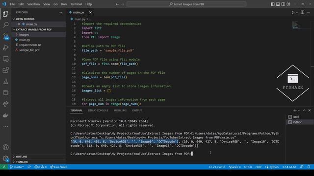 How to Extract Images from PDF using Python смотреть онлайн