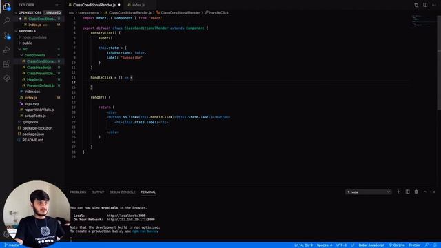 09 - Conditional rendering in React JS | Inline conditional Rendering смотреть онлайн