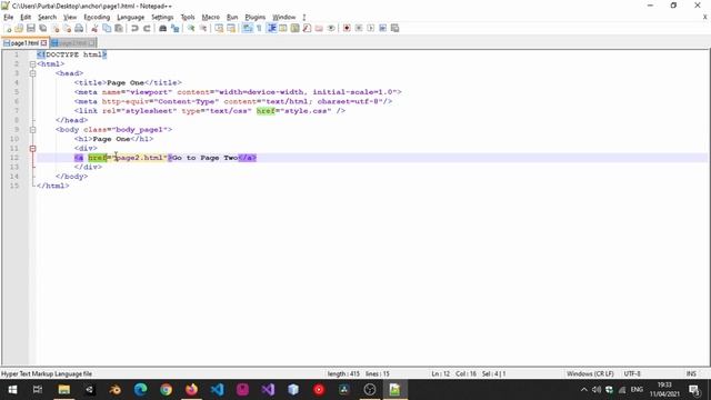 How to link two pages in Html смотреть онлайн